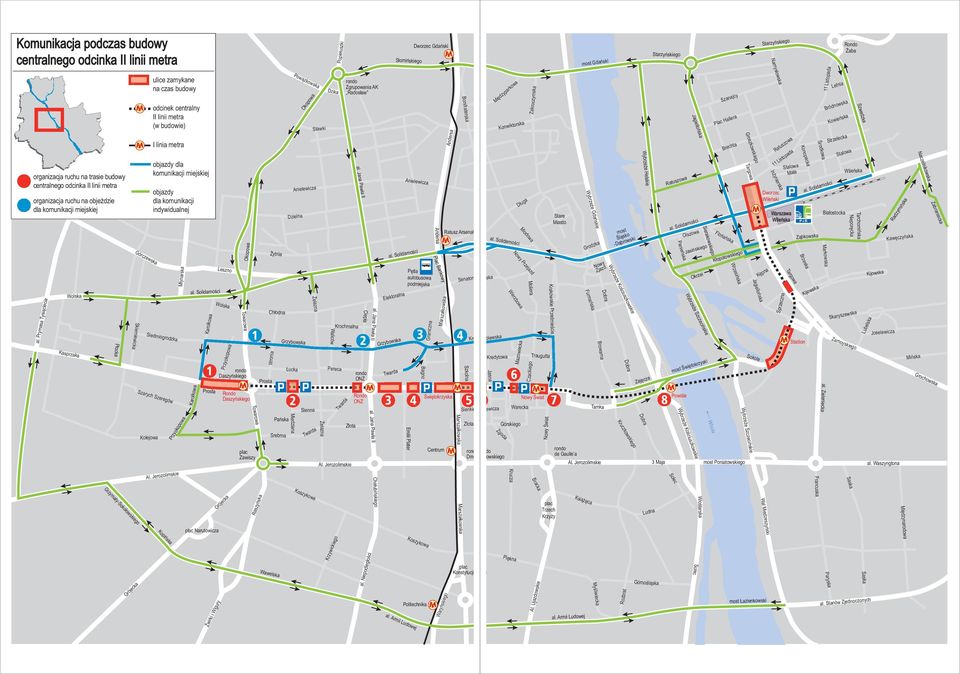 Grójecka Kopińska rondo Daszyńskiego Rondo Daszyńskiego plac Zawiszy plac Narutowicza Grzymały-Sokołowskiego Grójecka Al.