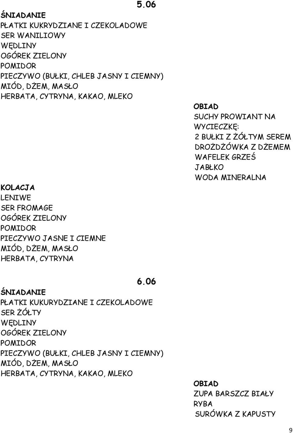 DROśDśÓWKA Z DśEMEM WAFELEK GRZEŚ JABŁKO WODA MINERALNA 6.