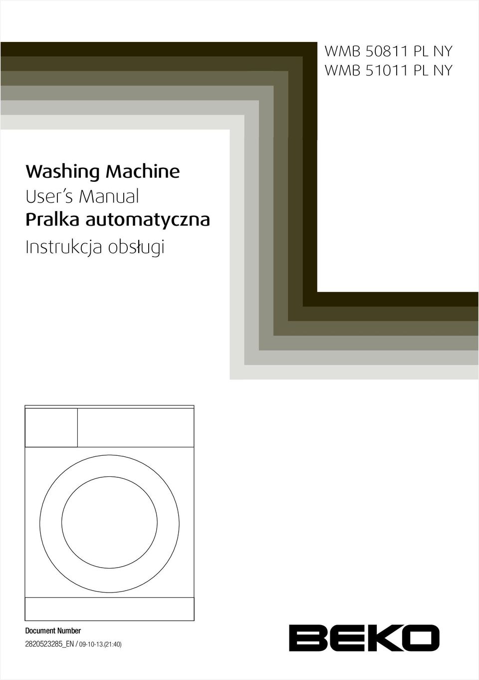 Washing Machine User s Manual Pralka automatyczna Instrukcja obsługi - PDF  Darmowe pobieranie