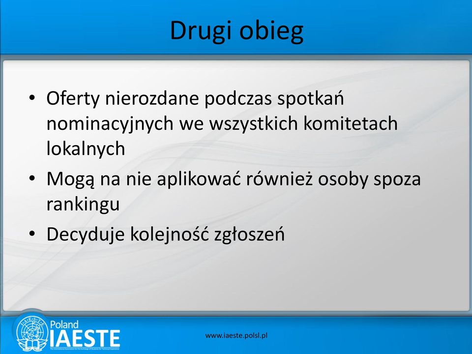 komitetach lokalnych Mogą na nie aplikować