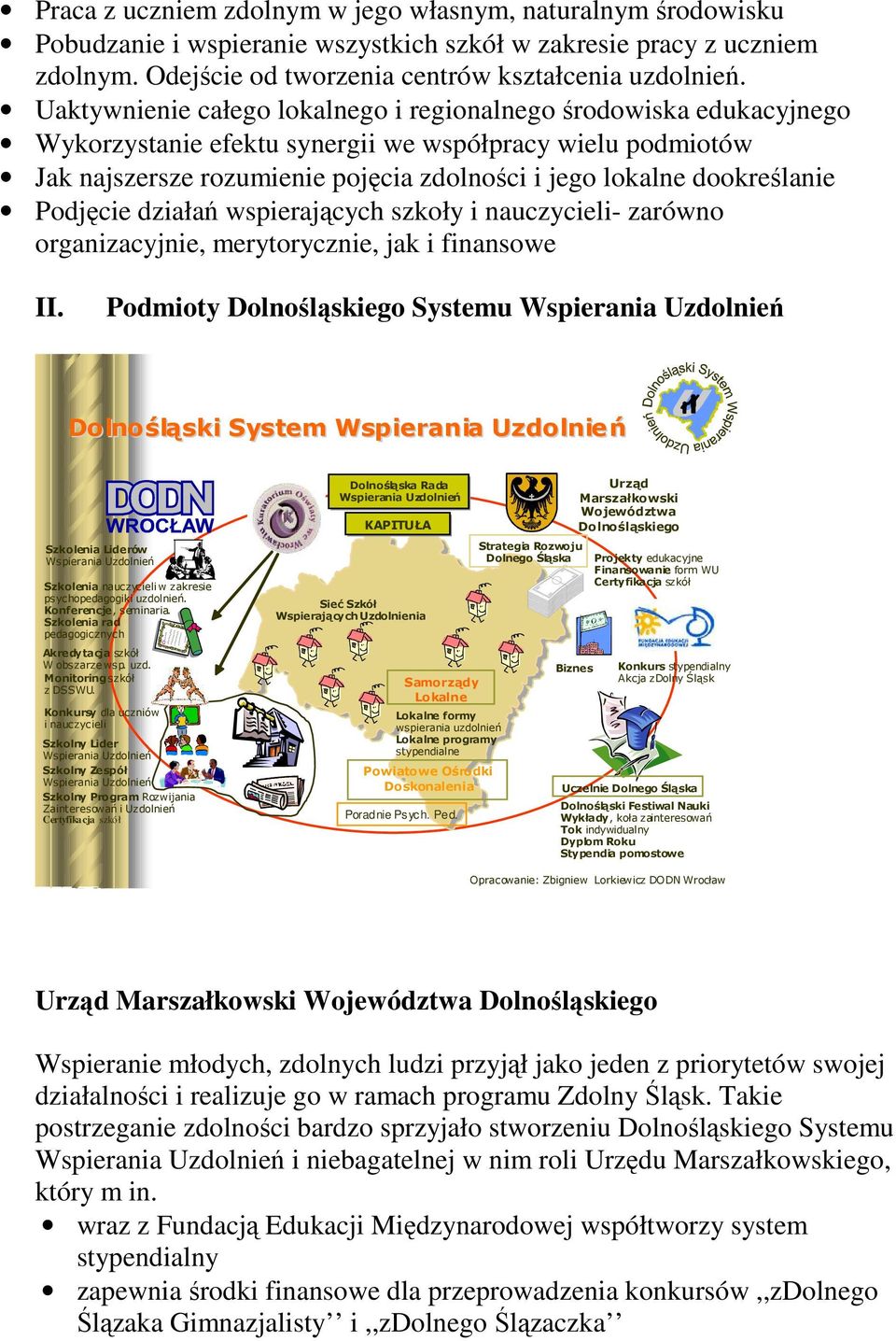 dookreślanie Podjęcie działań wspierających szkoły i nauczycieli- zarówno organizacyjnie, merytorycznie, jak i finansowe II.