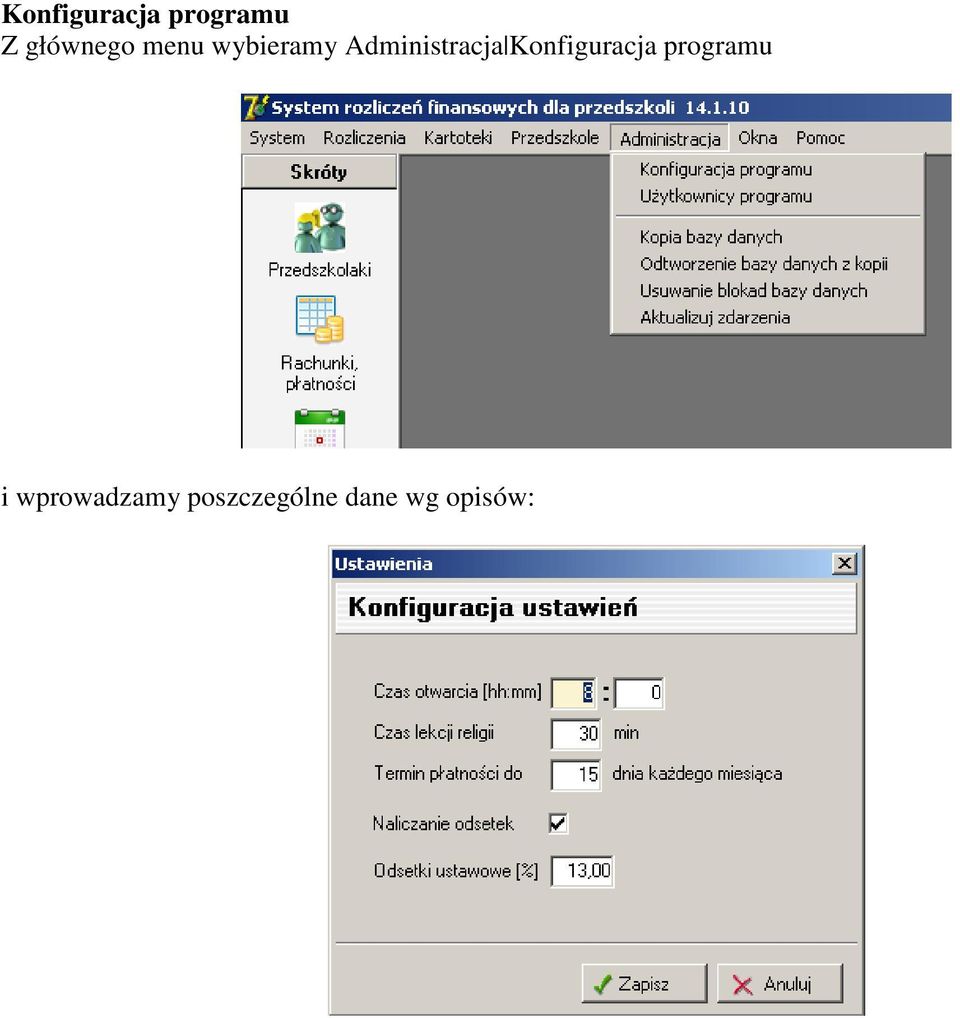 Administracja Konfiguracja