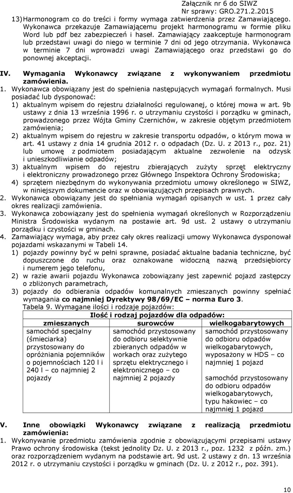 Wykonawca w terminie 7 dni wprowadzi uwagi Zamawiającego oraz przedstawi go do ponownej akceptacji. IV. Wymagania Wykonawcy związane z wykonywaniem przedmiotu zamówienia. 1.