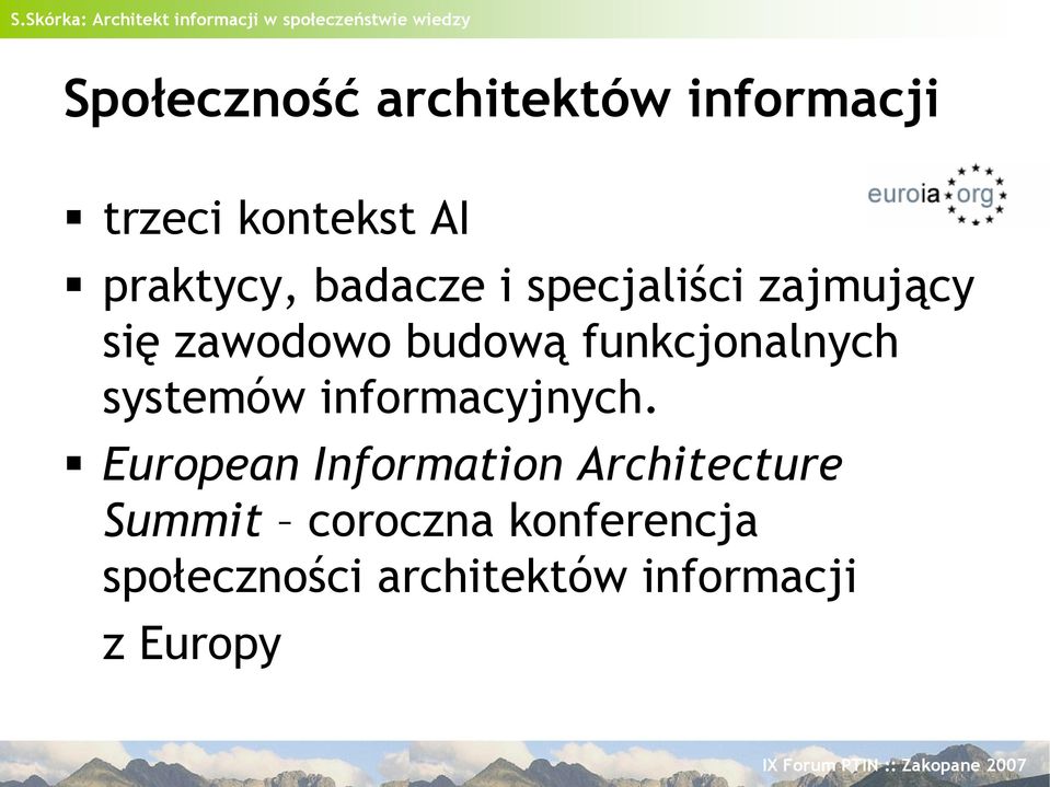 funkcjonalnych systemów informacyjnych.