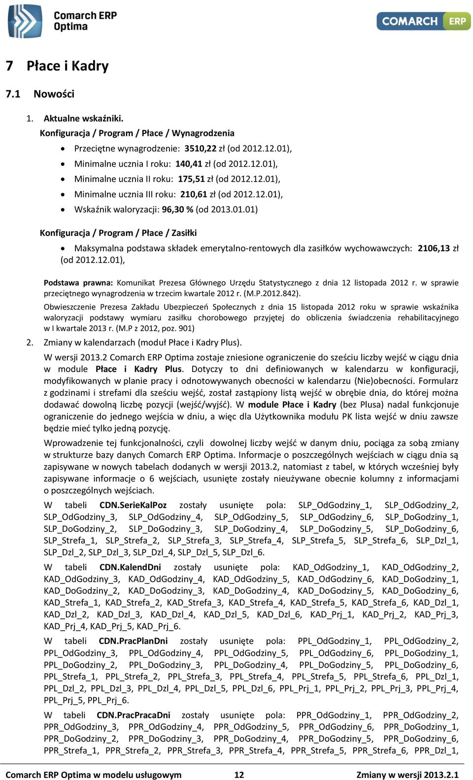 12.01), Podstawa prawna: Komunikat Prezesa Głównego Urzędu Statystycznego z dnia 12 listopada 2012 r. w sprawie przeciętnego wynagrodzenia w trzecim kwartale 2012 r. (M.P.2012.842).