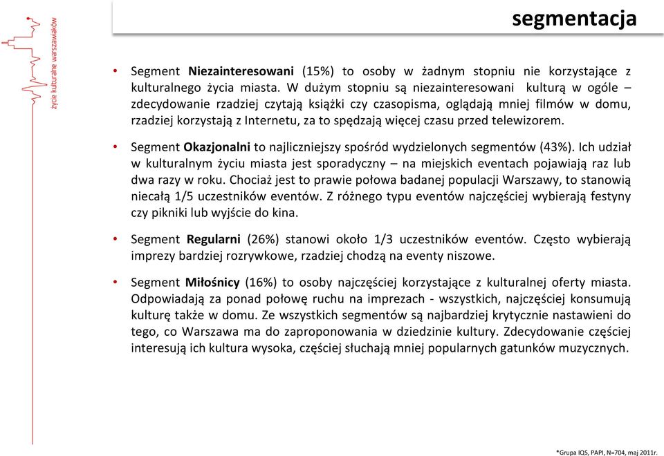 przed telewizorem. Segment Okazjonalni to najliczniejszy spośród wydzielonych segmentów (43%).