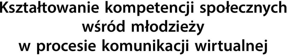 społecznych wśród