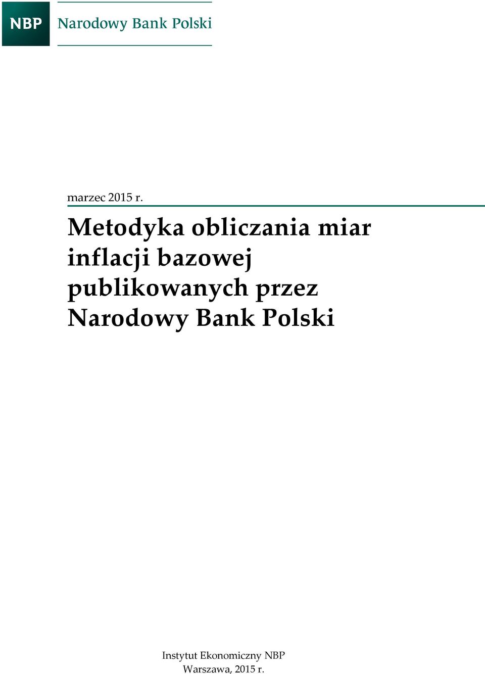 publikowanych przez Narodowy Bank Polski