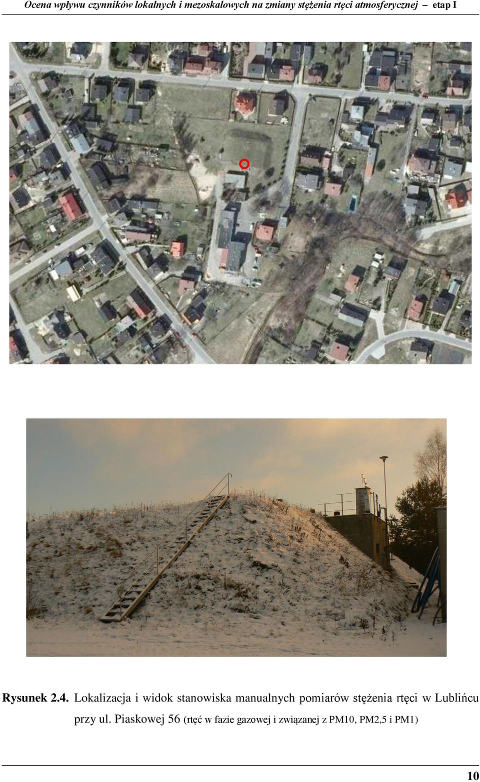 pomiarów stężenia rtęci w Lublińcu przy ul.