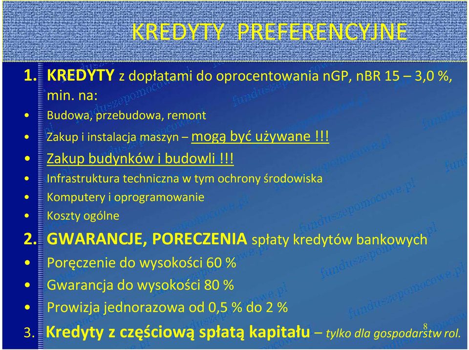 !! Infrastruktura techniczna w tym ochrony środowiska Komputery i oprogramowanie Koszty ogólne 2.