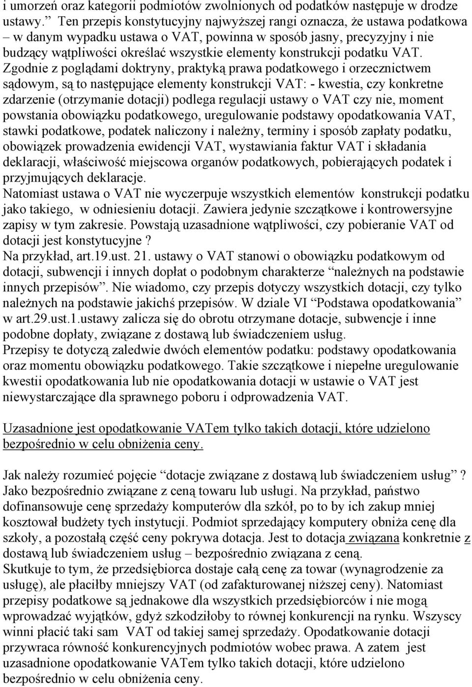 konstrukcji podatku VAT.