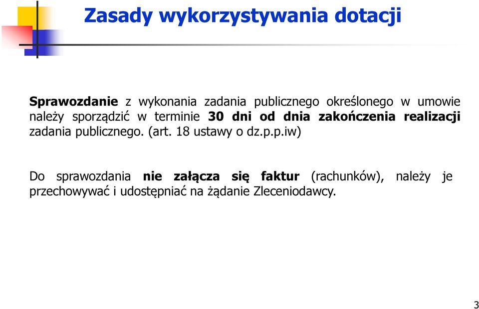 realizacji zadania pu
