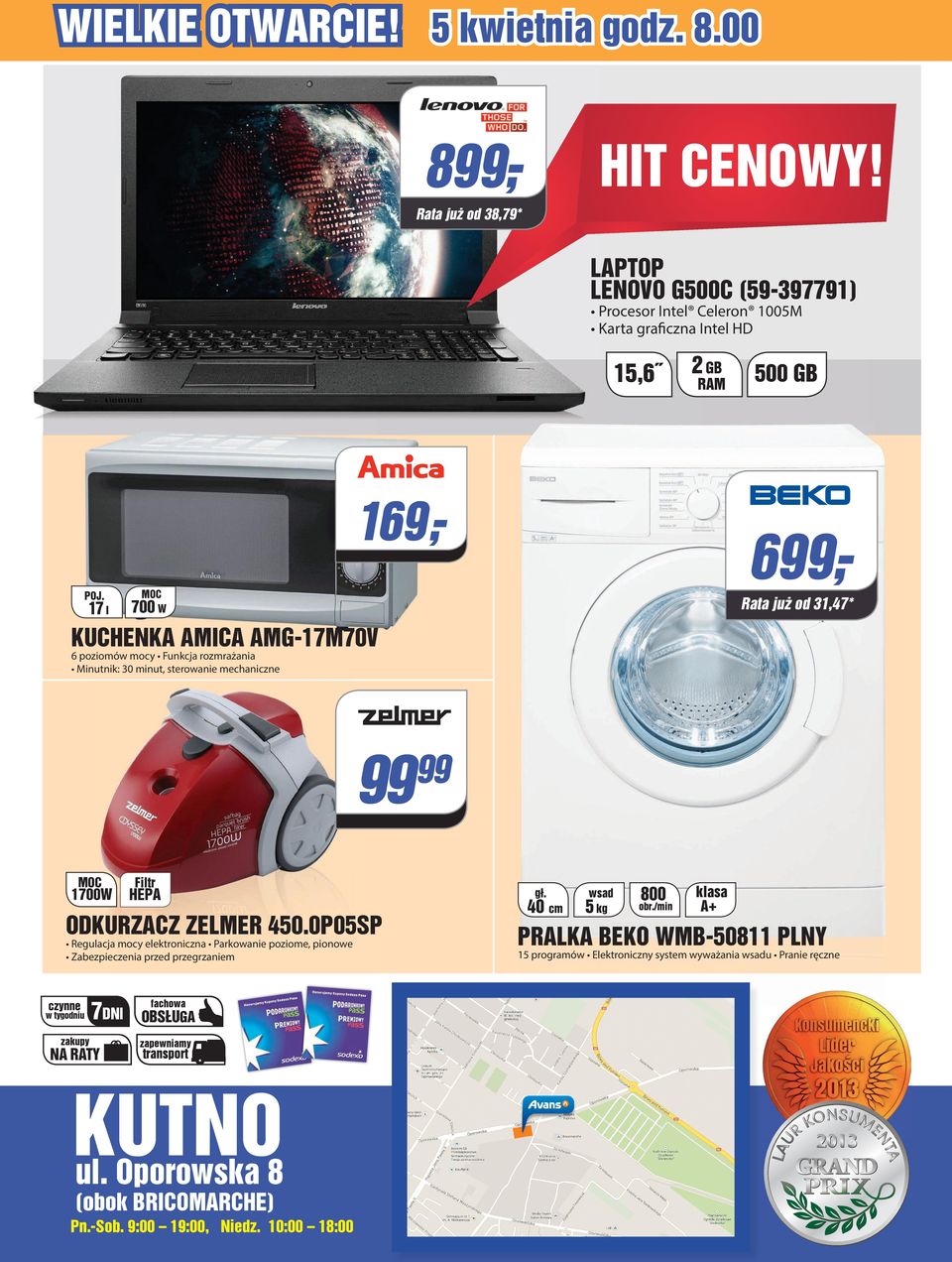 0P05SP Regulcj mocy elektroniczn Prkownie poziome, pionowe Zbezpieczeni przed przegrzniem czynne w tygodniu zkupy 7DNI NA RATY gł. 40 cm wsd 5 kg 800 obr.