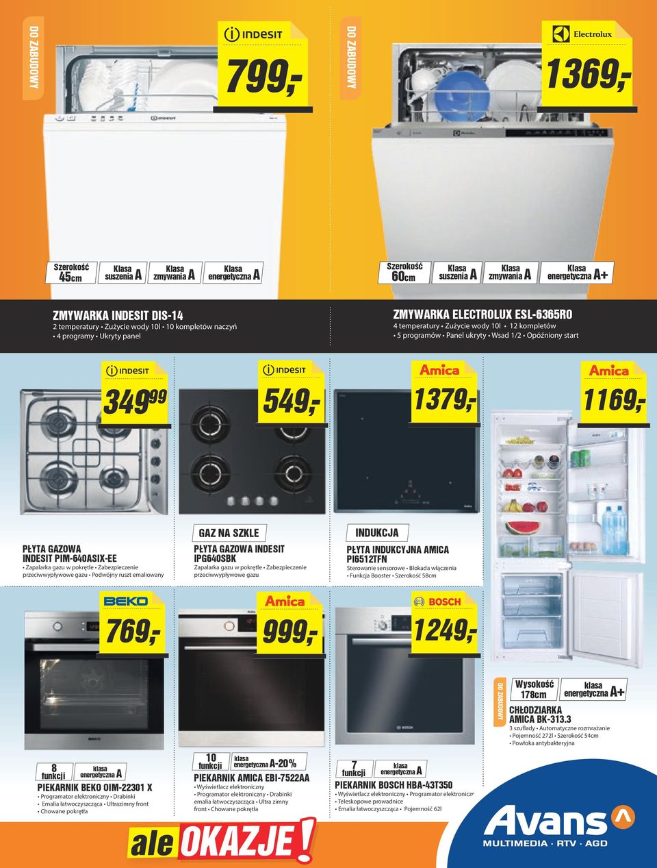 1379,- 769,- 1169,- PŁYTA GAZOWA INDESIT PIM-640ASIX-EE Zapalarka gazu w pokrętle Zabezpieczenie przeciwwypływowe gazu Podwójny ruszt emaliowany GAZ NA SZKLE PŁYTA GAZOWA INDESIT IPG640SBK Zapalarka