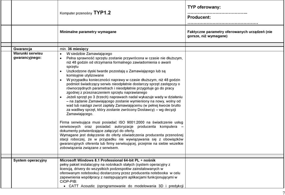 pozostają u Zamawiającego lub są komisyjnie utylizowane W przypadku konieczności naprawy w czasie dłuższym, niż 48 godzin podmiot świadczący serwis nieodpłatnie dostarczy sprzęt zastępczy o