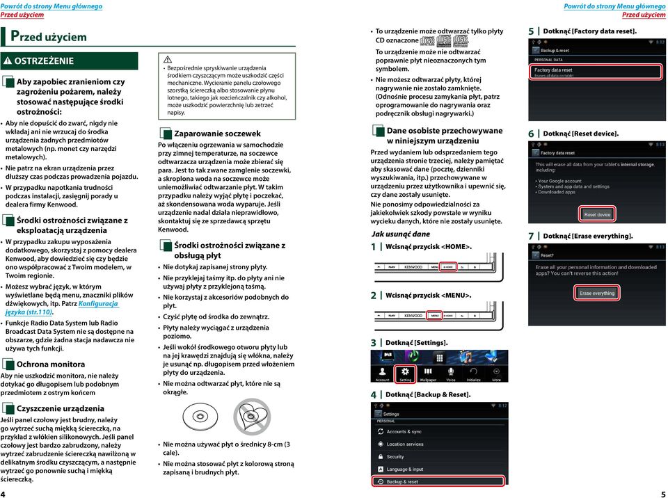 W przypadku napotkania trudności podczas instalacji, zasięgnij porady u dealera firmy Kenwood.