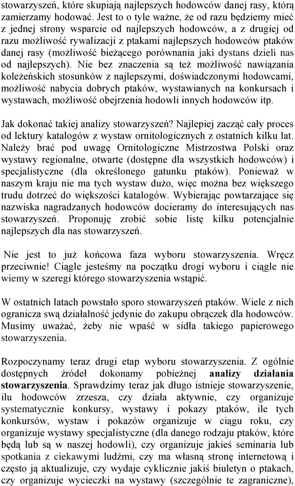 bieżącego porównania jaki dystans dzieli nas od najlepszych).