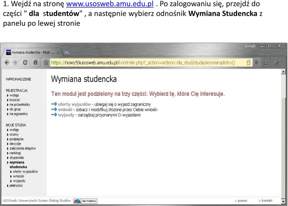 dla studentów", a następnie wybierz