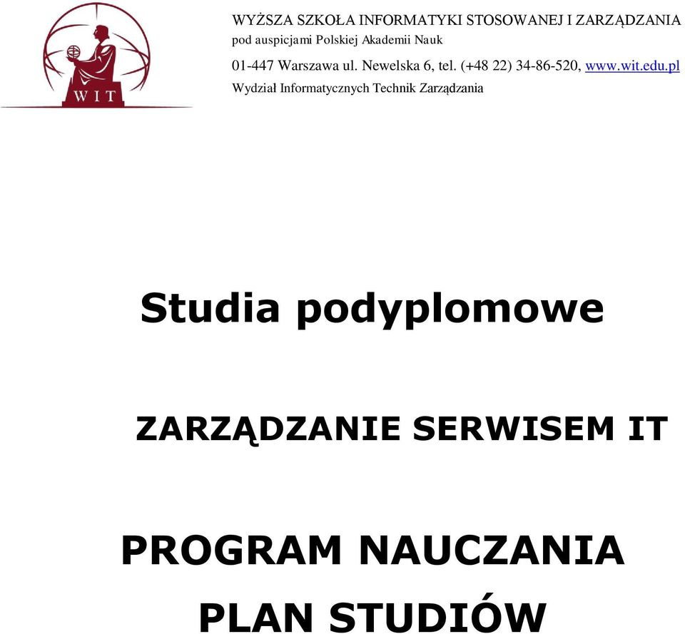 pl Studia podyplomowe ZARZĄDZANIE