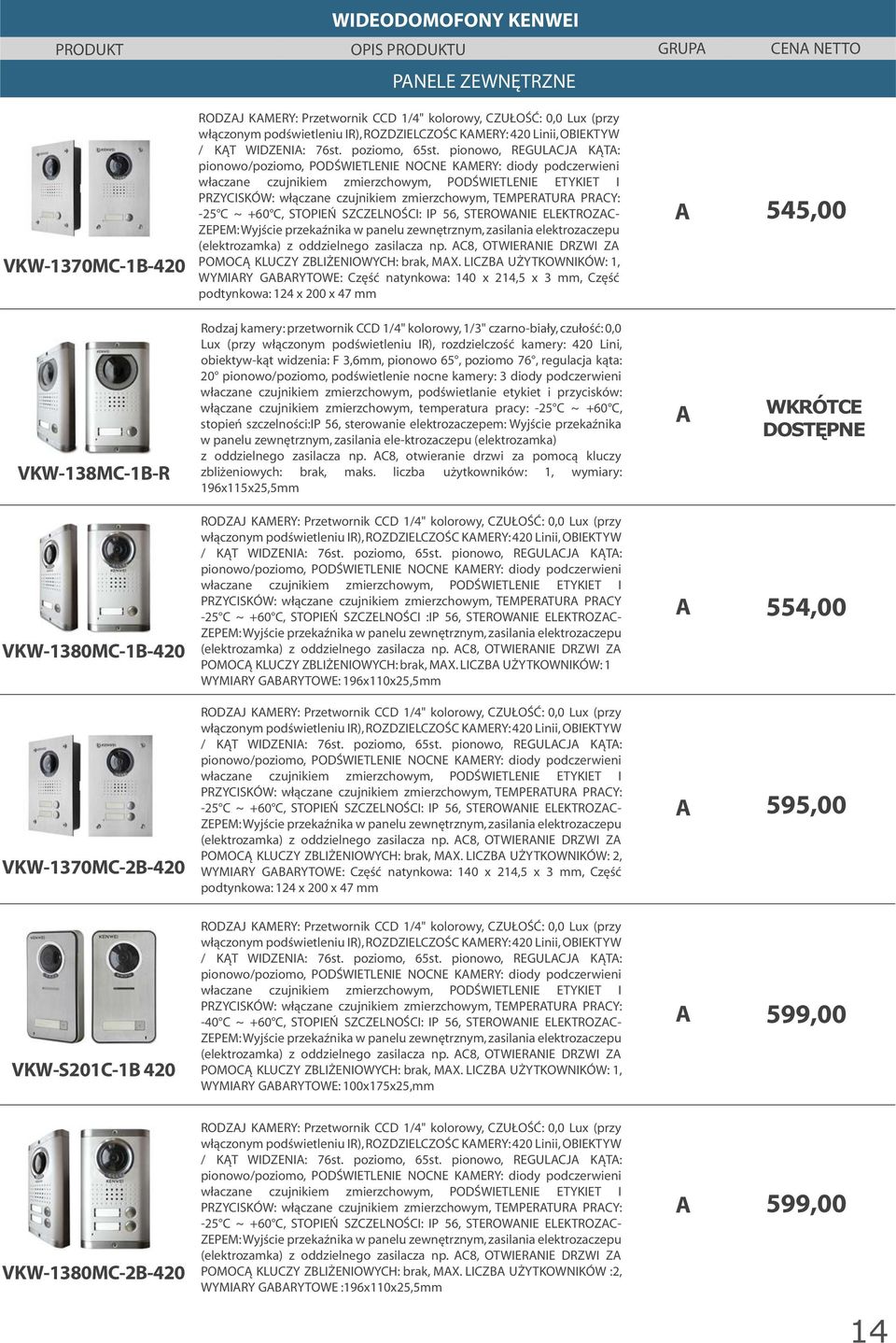 pionowo, REGULCJ KĄT: pionowo/poziomo, PODŚWIETLENIE NOCNE KMERY: diody podczerwieni PRZYCISKÓW: włączane czujnikiem zmierzchowym, TEMPERTUR PRCY: -25 C ~ +60 C, STOPIEŃ SZCZELNOŚCI: IP 56, STEROWNIE