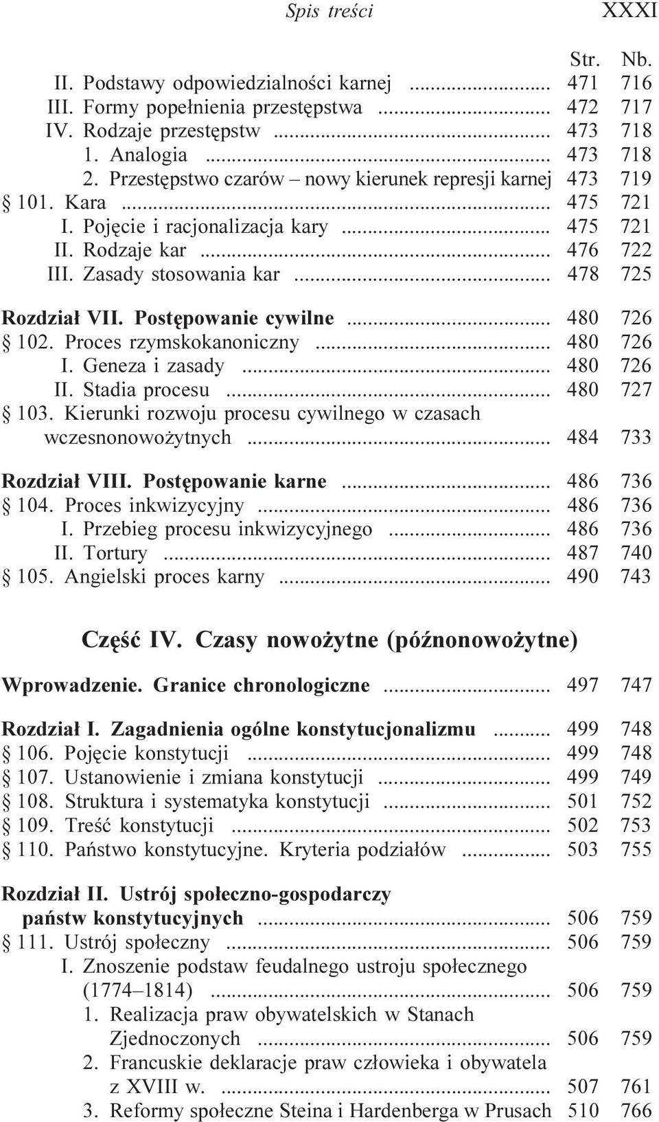 Postêpowanie cywilne... 480 726 102. Proces rzymskokanoniczny... 480 726 I. Geneza i zasady... 480 726 II. Stadia procesu... 480 727 103.