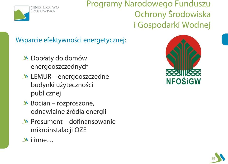 energooszczędne budynki użyteczności publicznej Bocian rozproszone,