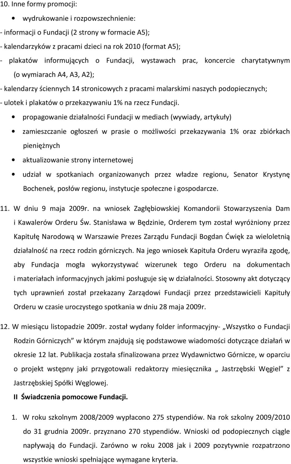 na rzecz Fundacji.