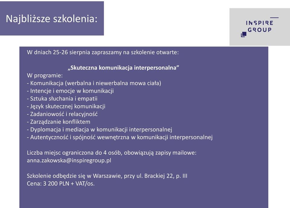 Zarządzanie konfliktem - Dyplomacja i mediacja w komunikacji interpersonalnej - Autentyczność i spójność wewnętrzna w komunikacji interpersonalnej Liczba