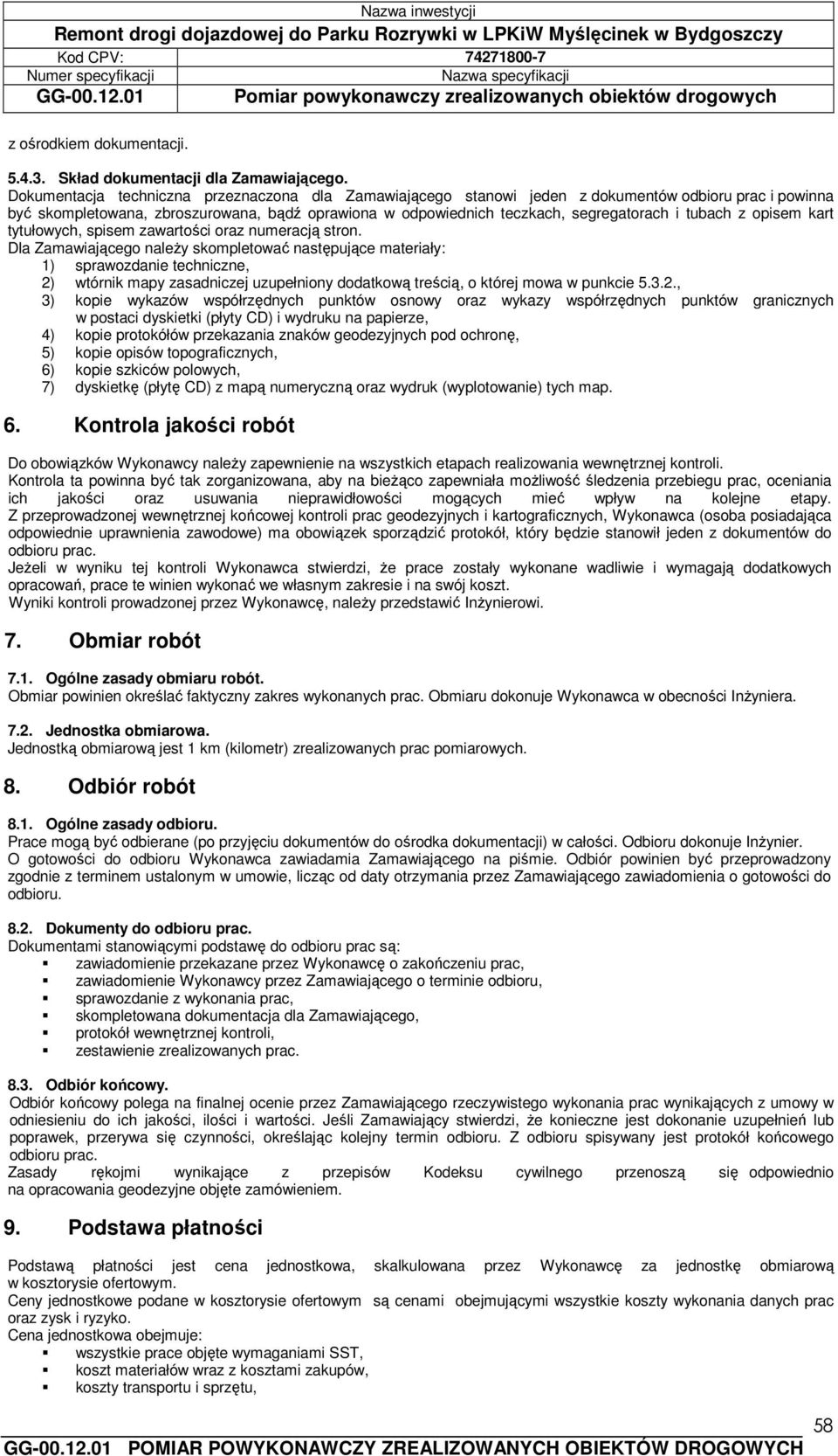 tubach z opisem kart tytułowych, spisem zawartości oraz numeracją stron.