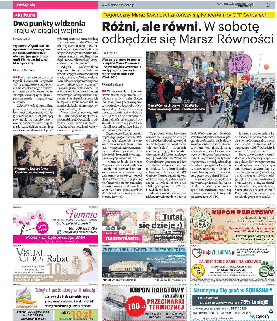 Na wszystkie artykuły z tym kuponem rabat 10% od całej kwoty zakupu. Przy zakupach powyżej 100 zł, rabat 15% od całej kwoty zakupu.