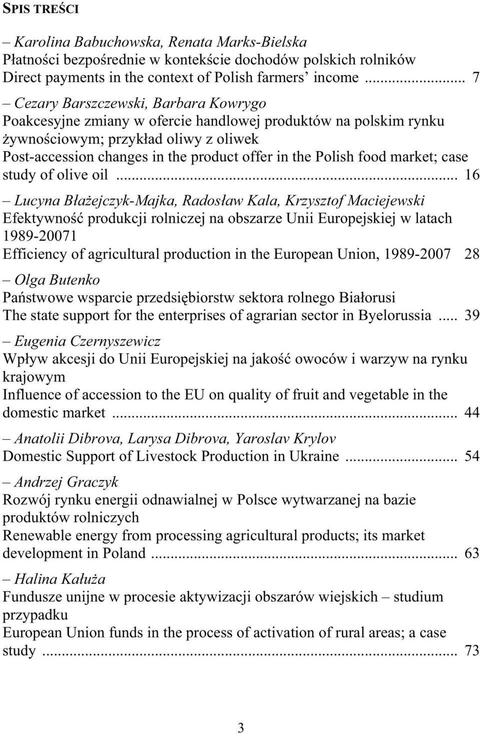 Polish food market; case study of olive oil.