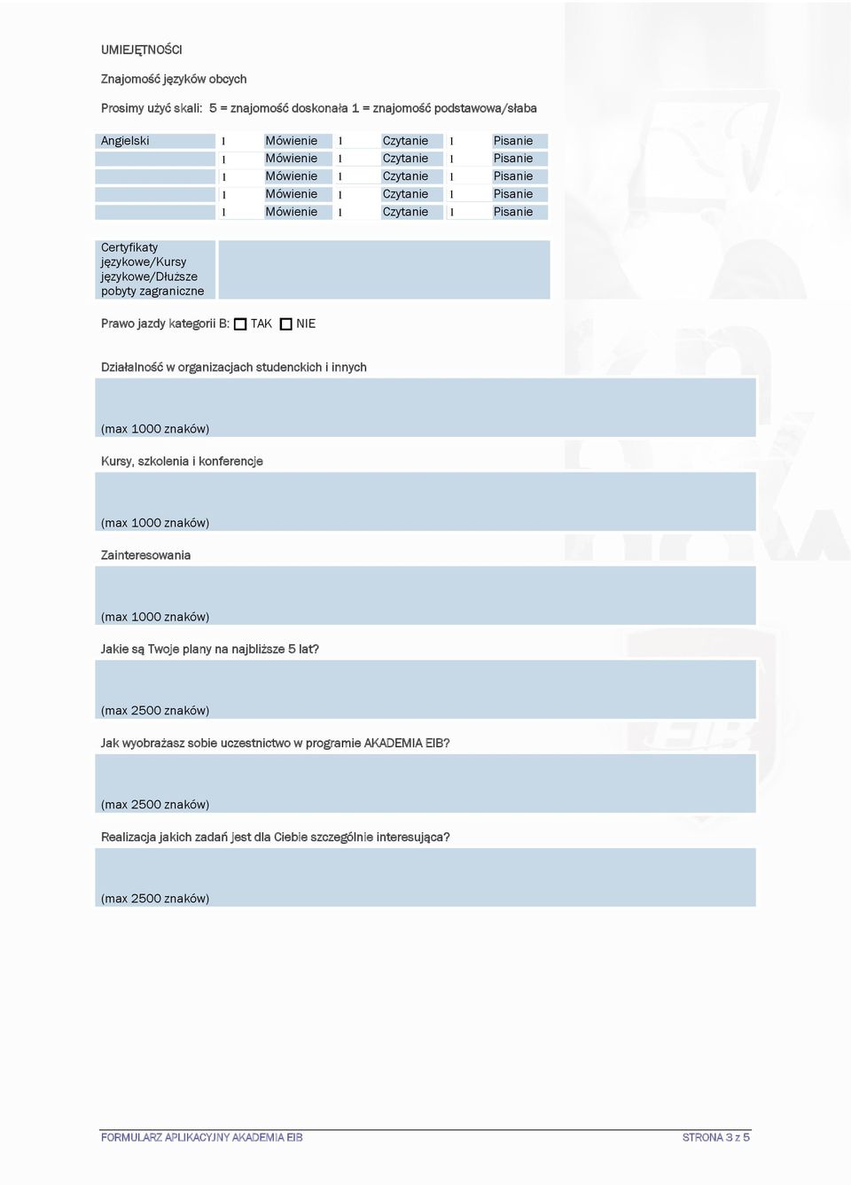 studenckich i innych Kursy, szkolenia i konferencje Zainteresowania Jakie są Twoje plany na najbliższe 5 lat?