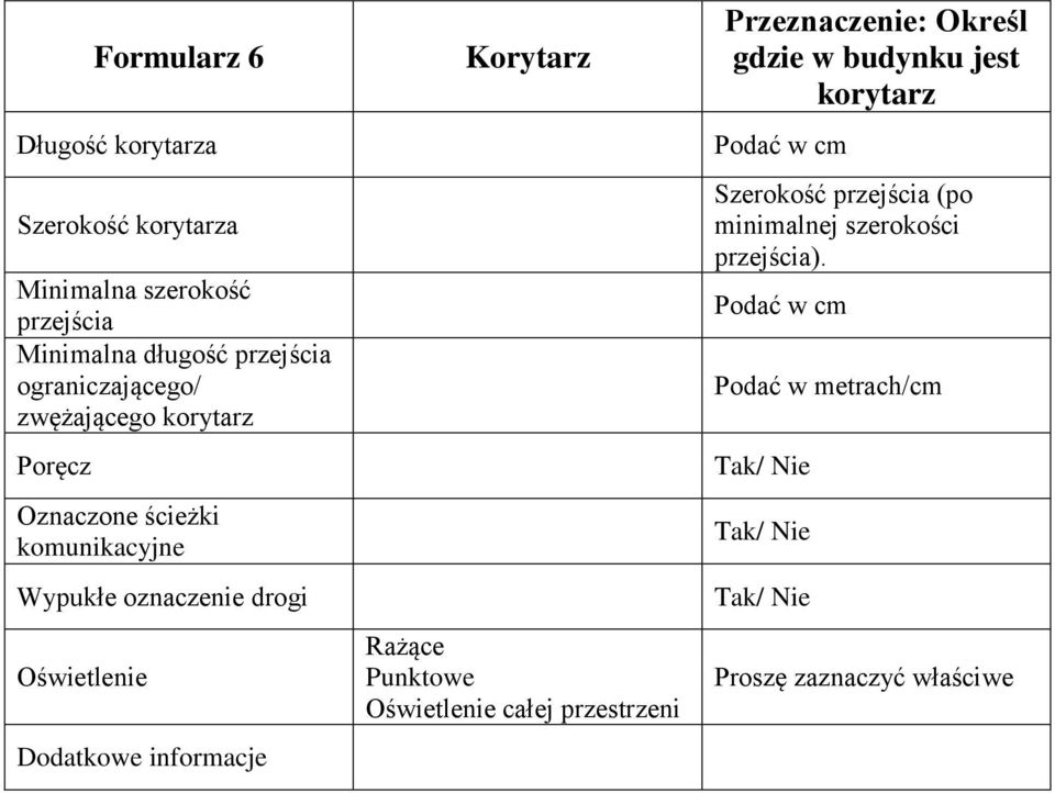 Dodatkowe informacje Korytarz Rażące Punktowe Oświetlenie całej przestrzeni Przeznaczenie: Określ gdzie w budynku jest