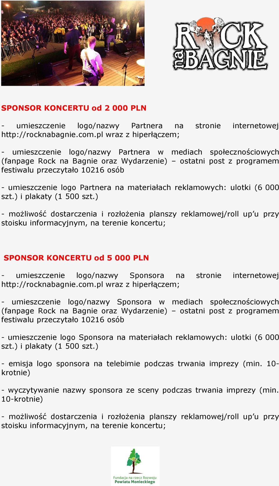 logo Partnera na materiałach reklamowych: ulotki (6 000 szt.) i plakaty (1 500 szt.