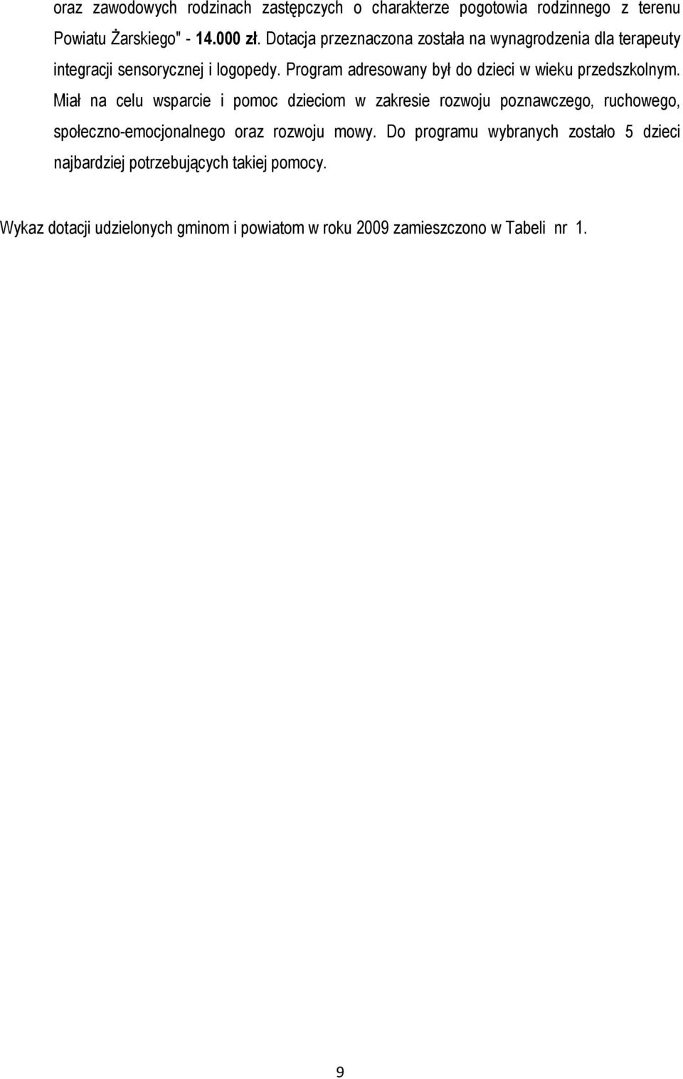 Program adresowany był do dzieci w wieku przedszkolnym.