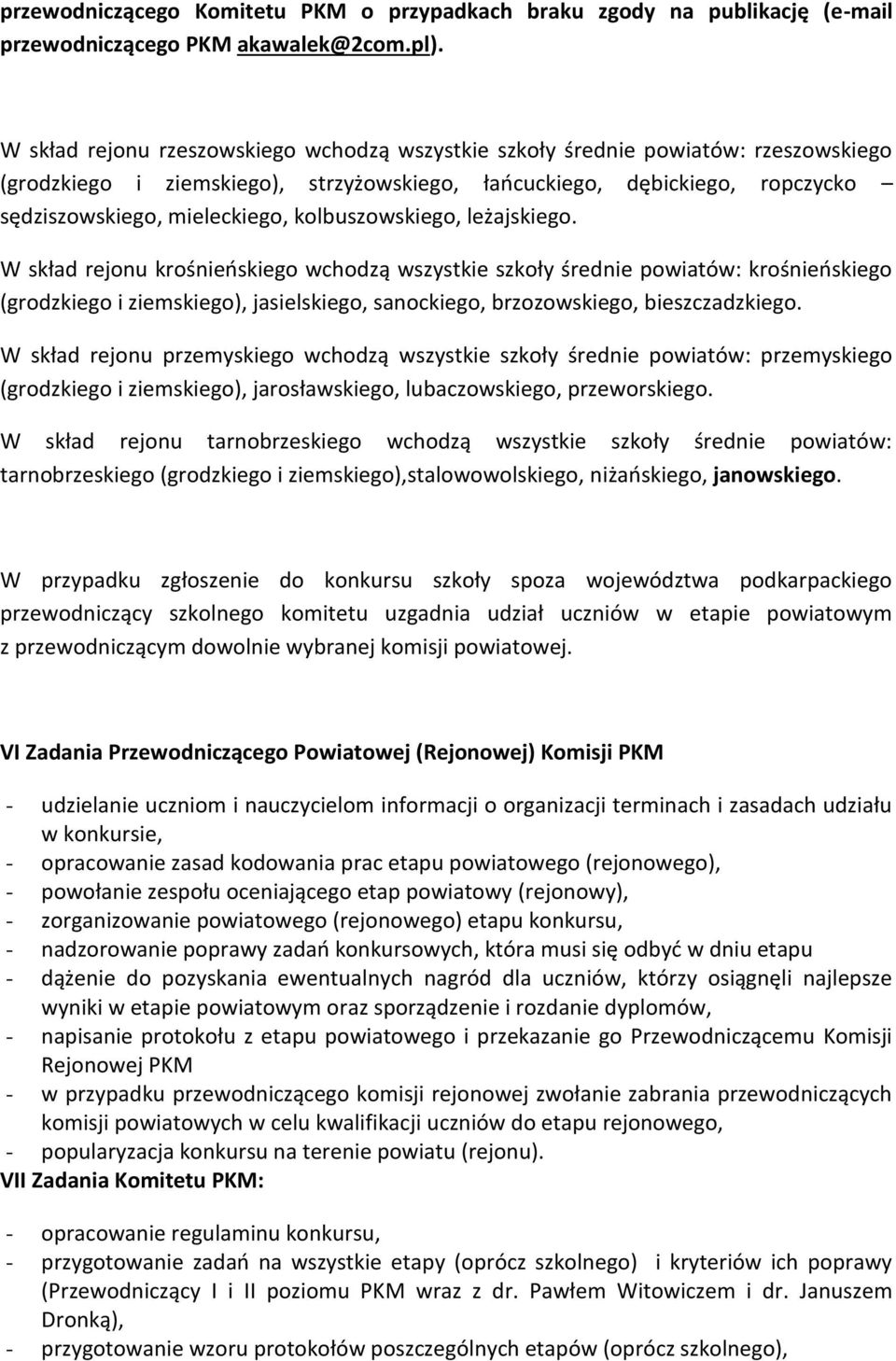 kolbuszowskiego, leżajskiego.