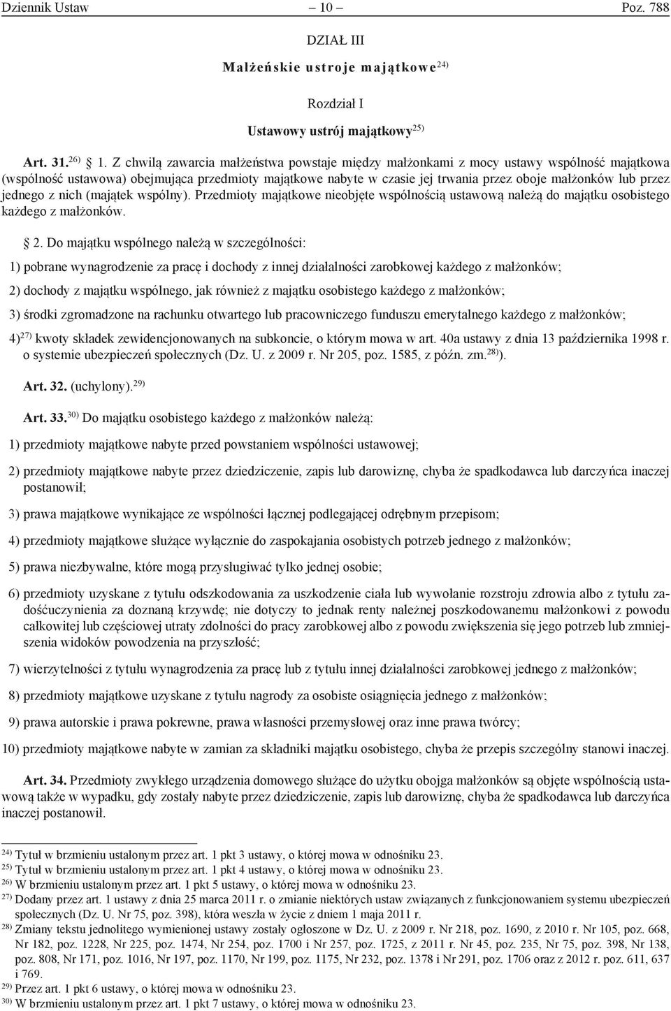przez jednego z nich (majątek wspólny). Przedmioty majątkowe nieobjęte wspólnością ustawową należą do majątku osobistego każdego z małżonków. 2.