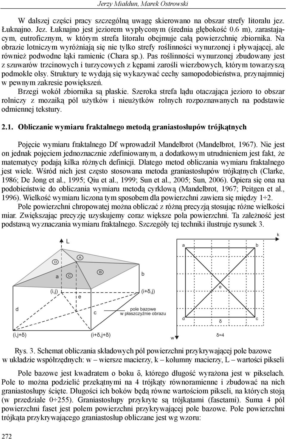 Na obrazie lotniczym wyróżniają się nie tylko strefy roślinności wynurzonej i pływającej, ale również podwodne łąki ramienic (Chara sp.).