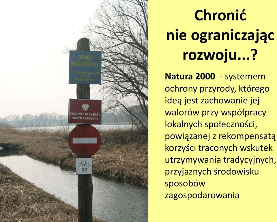 zachowanie jej walorów przy współpracy lokalnych społeczności,