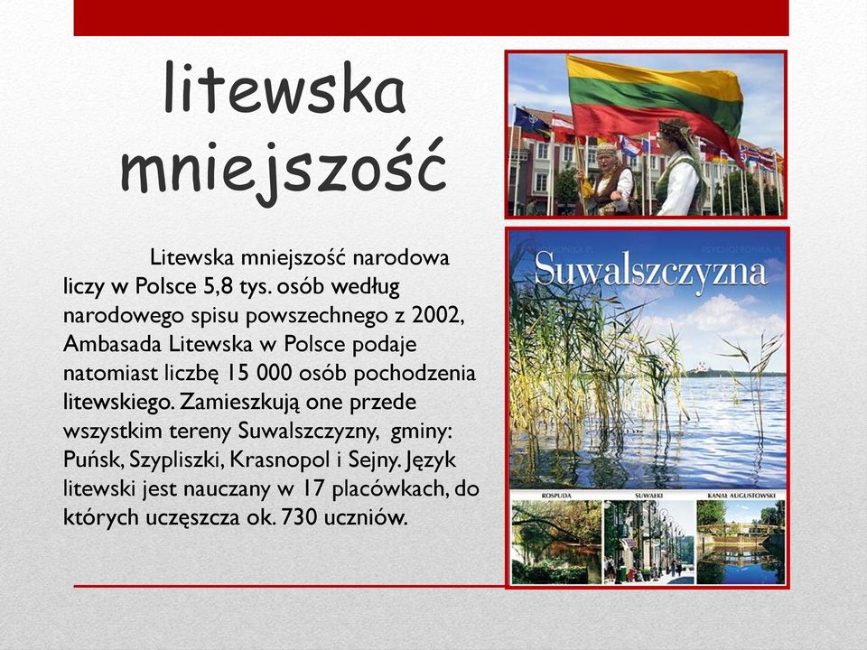 liczbę 15 000 osób pochodzenia litewskiego.