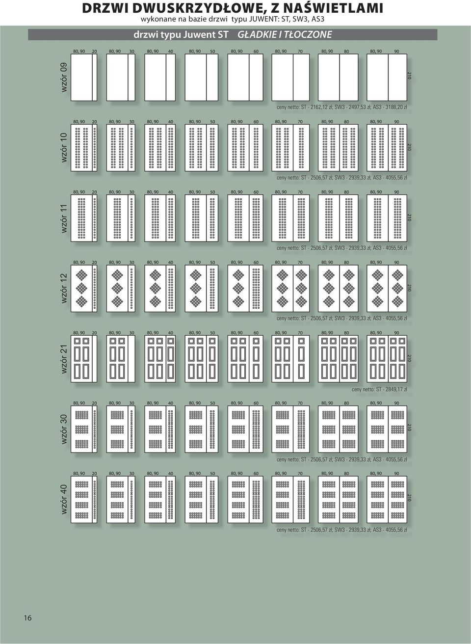 ST 2506,57 z³; SW3 2939,33 z³; AS3 4055,56 z³ wzór 12 ceny netto: ST 2506,57 z³; SW3 2939,33 z³; AS3 4055,56 z³ wzór 21 ceny netto: ST