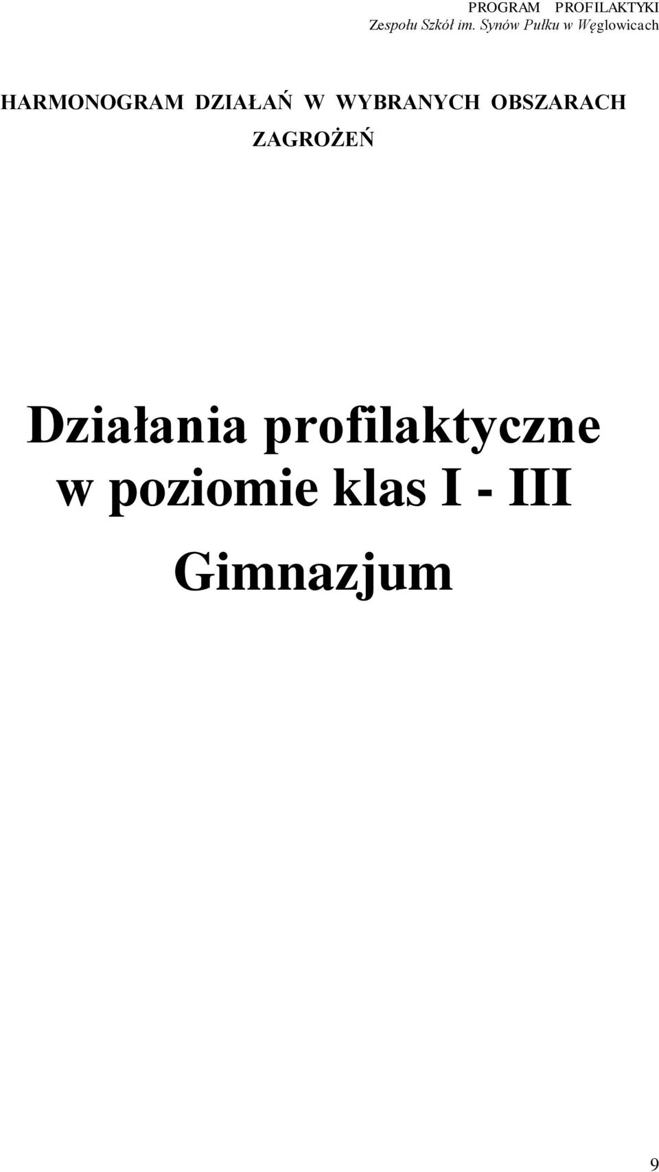ZAGROŻEŃ Działania