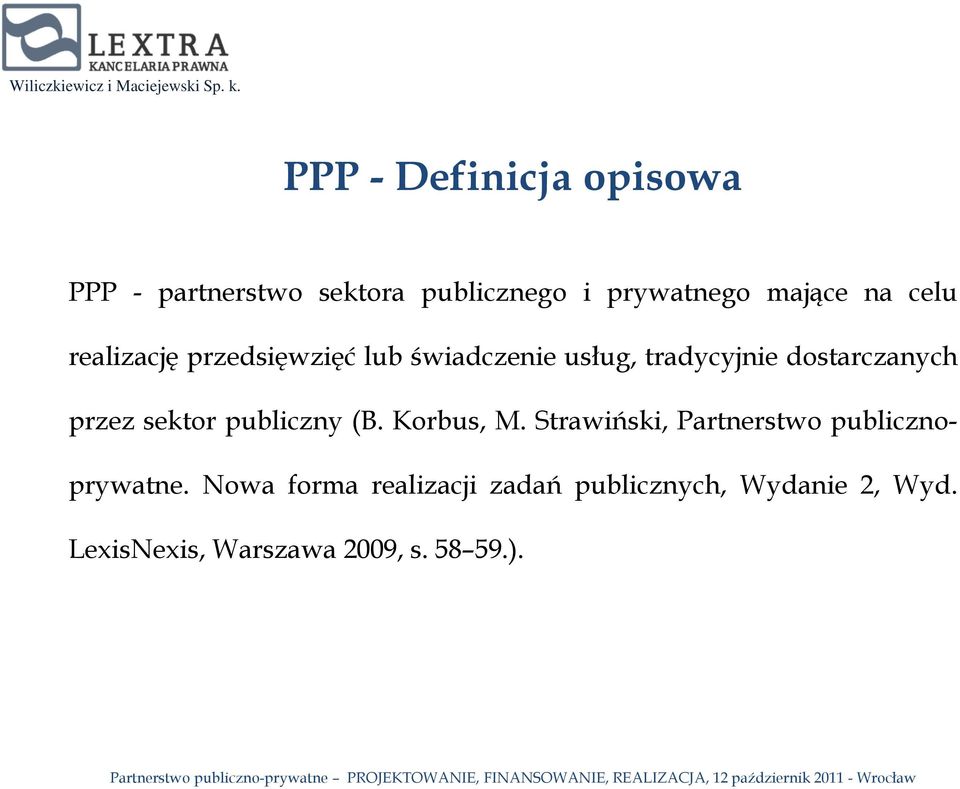 sektor publiczny (B. Korbus, M. Strawiński, Partnerstwo publicznoprywatne.