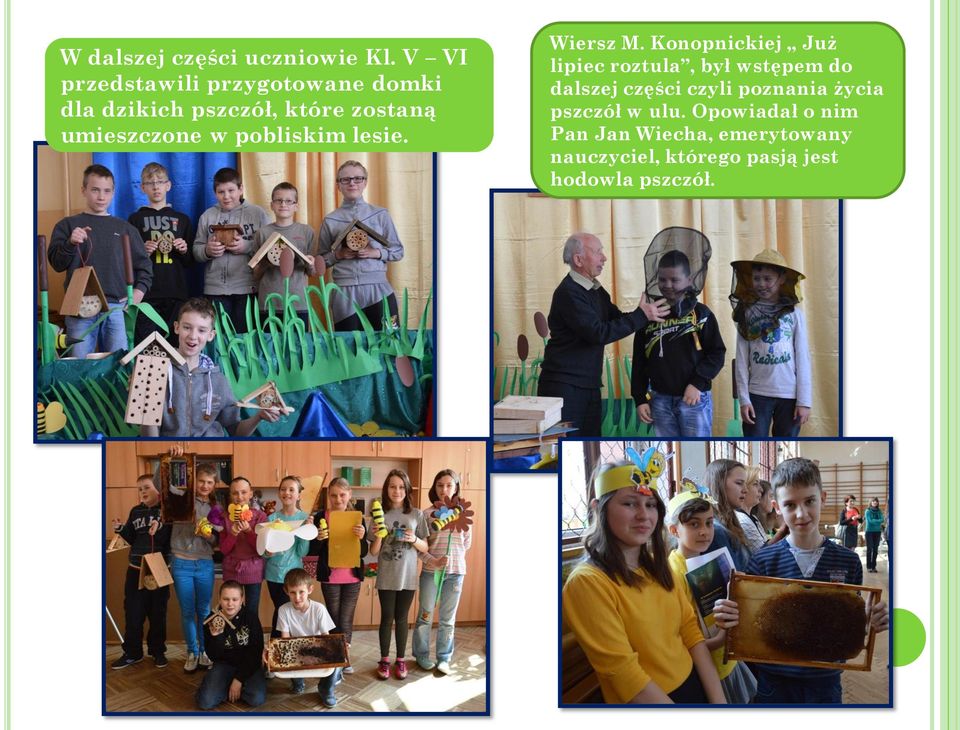 w pobliskim lesie. Wiersz M.