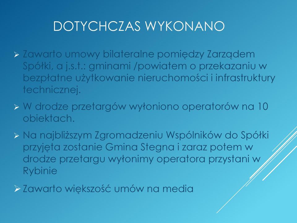 ralne pomiędzy Zarządem Spółki, a j.s.t.