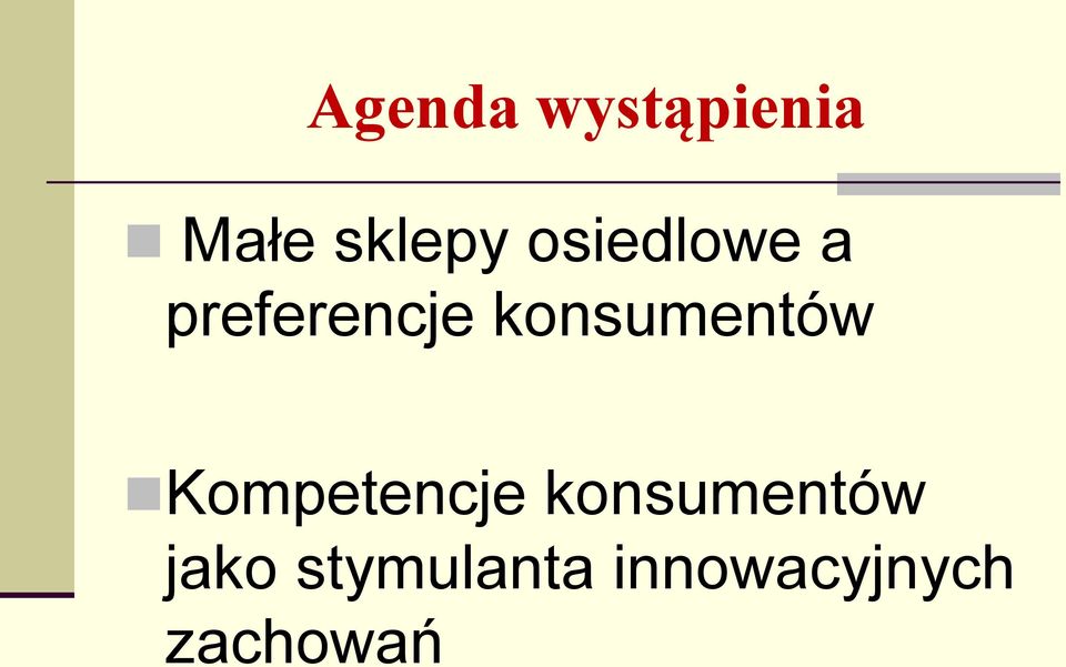 konsumentów Kompetencje