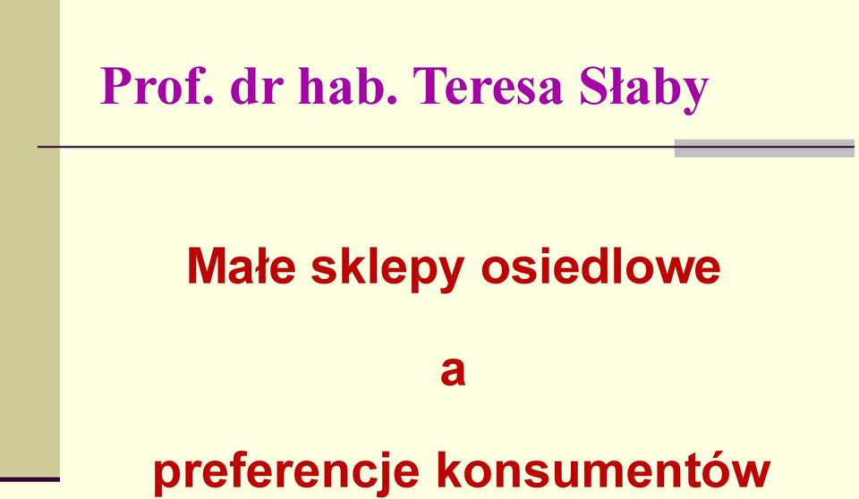 sklepy osiedlowe a