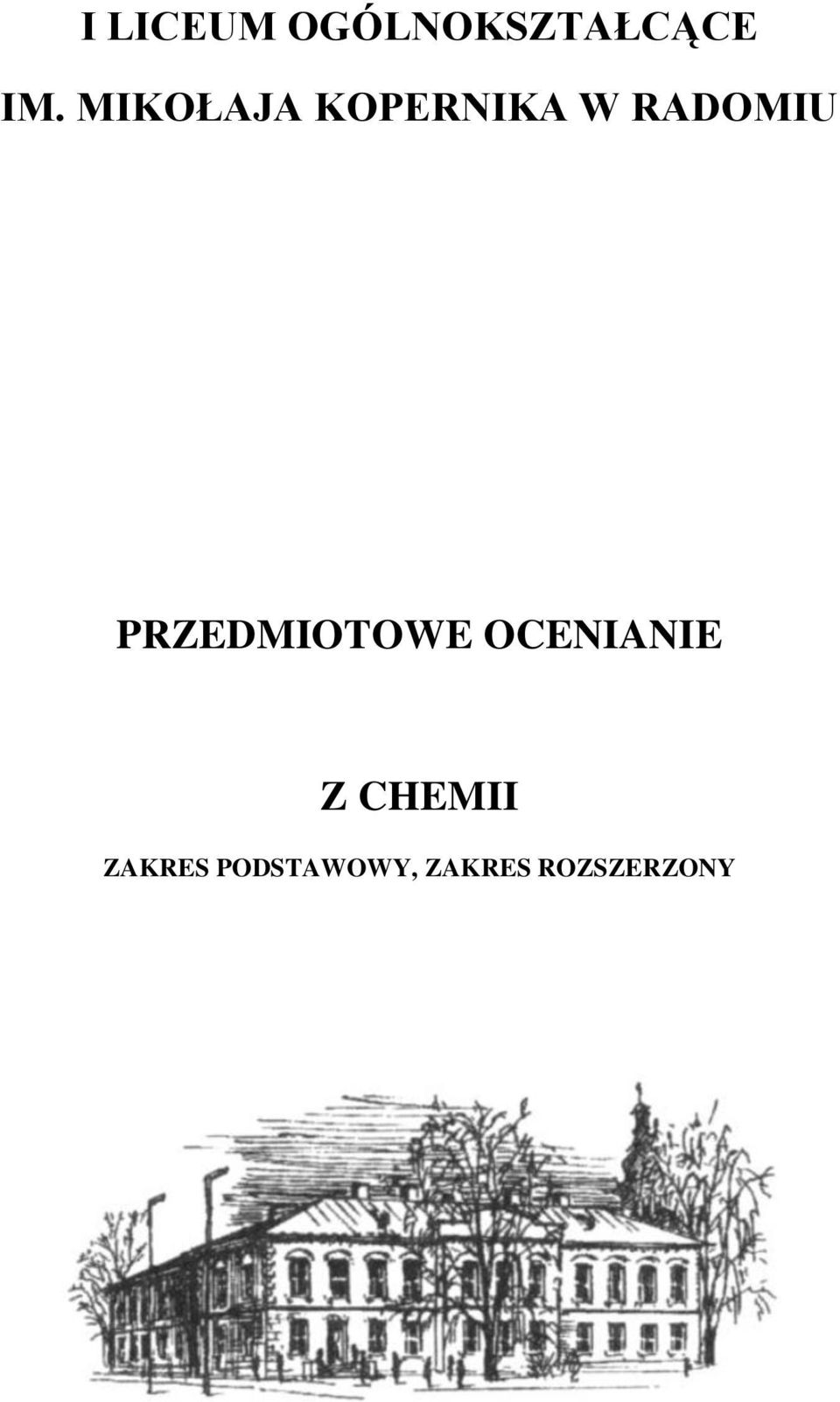 PRZEDMIOTOWE OCENIANIE Z CHEMII