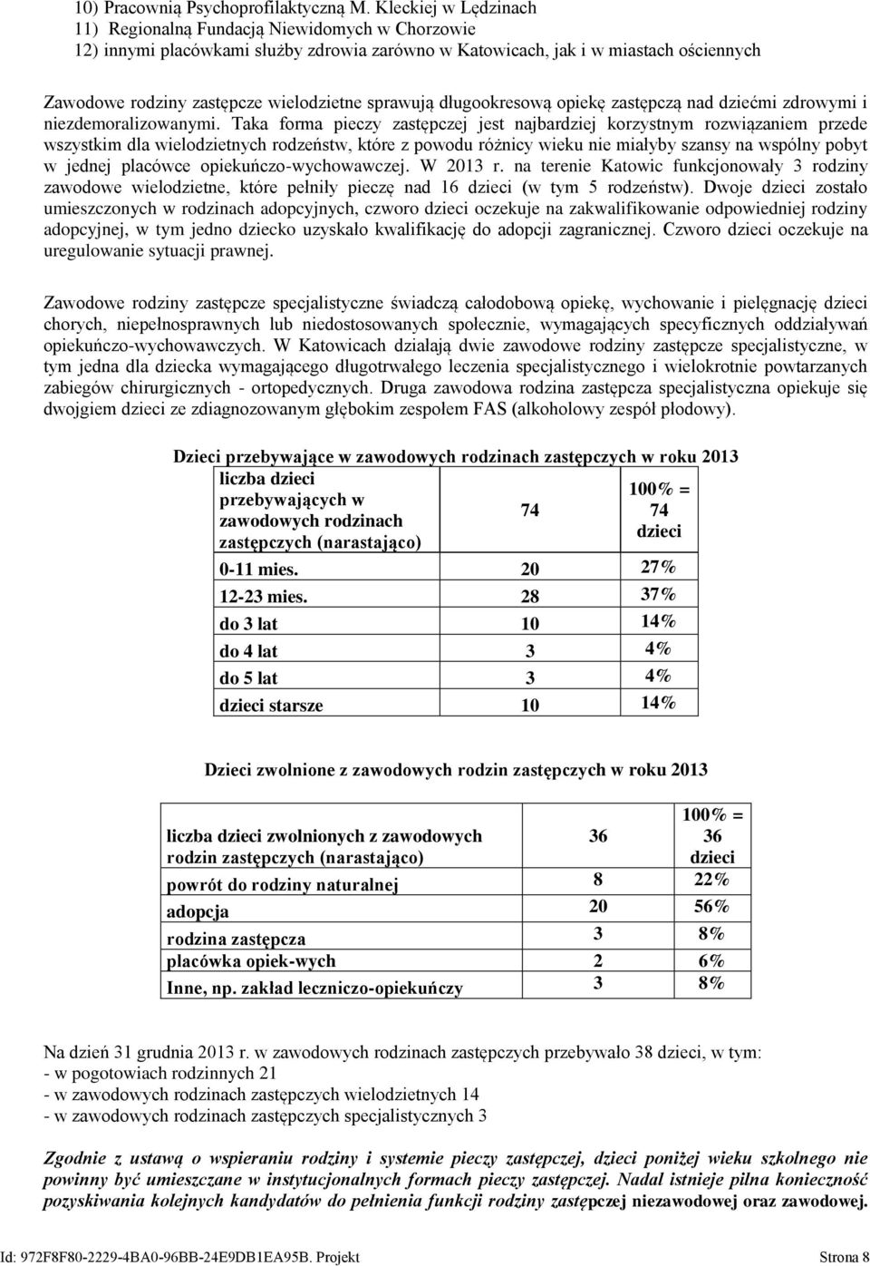 sprawują długookresową opiekę zastępczą nad dziećmi zdrowymi i niezdemoralizowanymi.