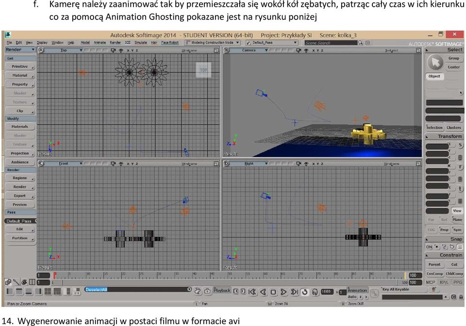 za pomocą Animation Ghosting pokazane jest na rysunku